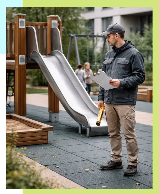 Сертификация детских площадок в Новошахтинске от 26040 р. | Алешин-Нвш