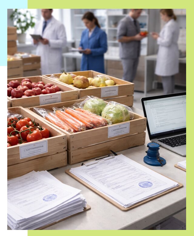 Сертификация овощей и фруктов в Новошахтинске от 8854 р. | Алешин-Нвш